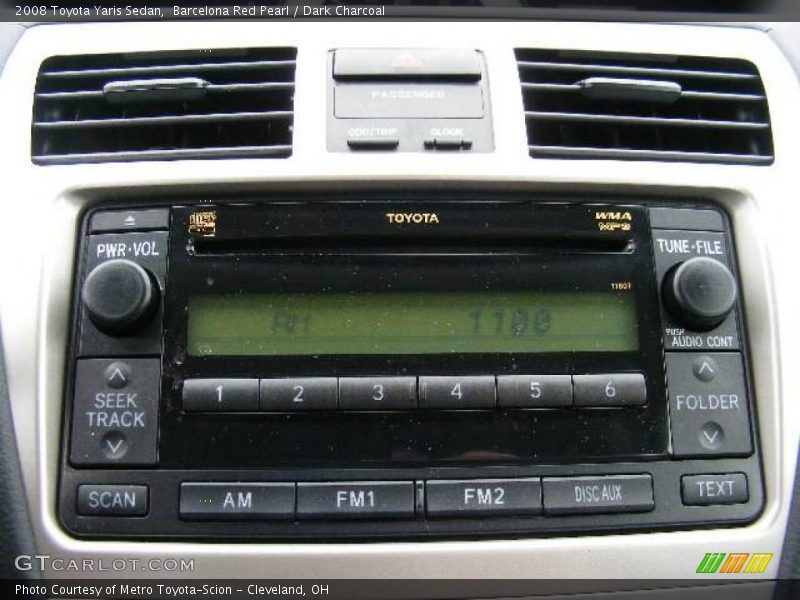 Barcelona Red Pearl / Dark Charcoal 2008 Toyota Yaris Sedan