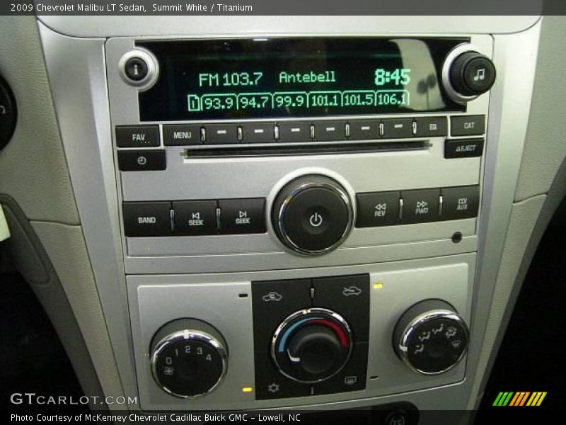 Summit White / Titanium 2009 Chevrolet Malibu LT Sedan
