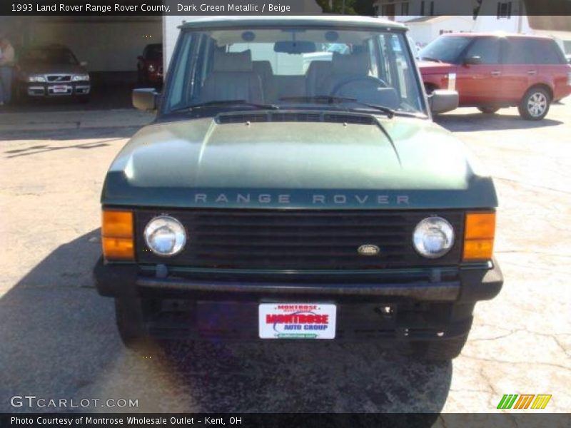 Dark Green Metallic / Beige 1993 Land Rover Range Rover County