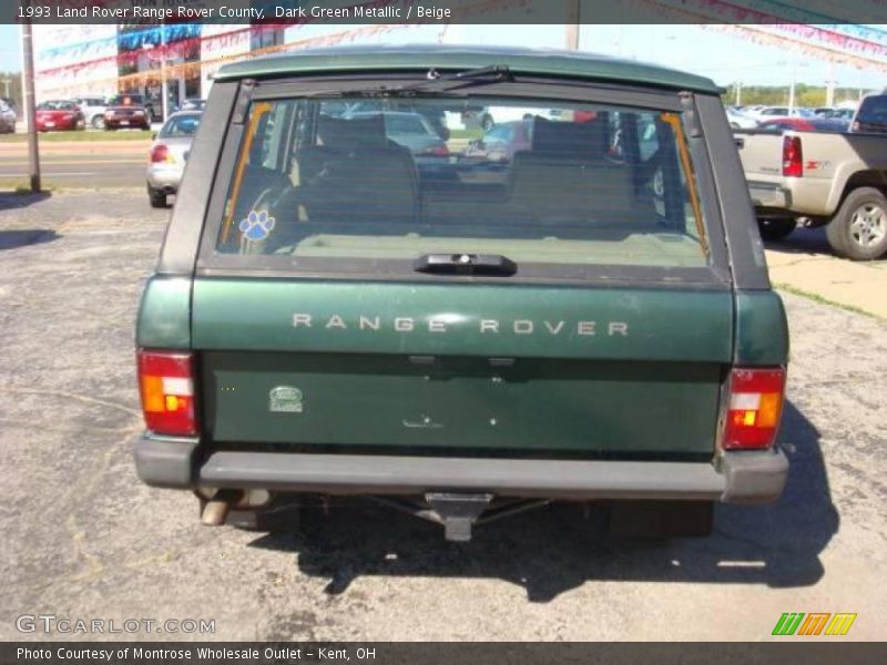 Dark Green Metallic / Beige 1993 Land Rover Range Rover County