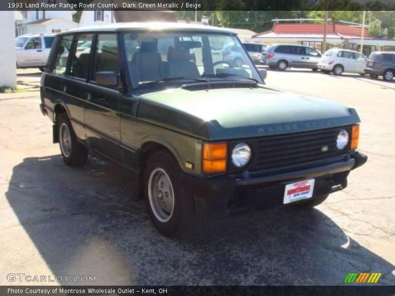 Dark Green Metallic / Beige 1993 Land Rover Range Rover County