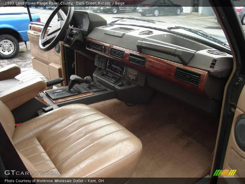 Dark Green Metallic / Beige 1993 Land Rover Range Rover County