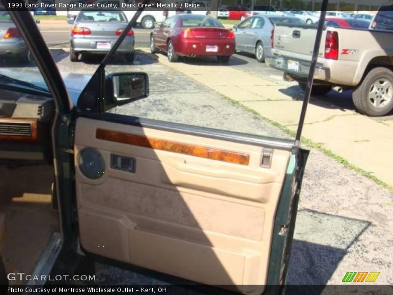 Dark Green Metallic / Beige 1993 Land Rover Range Rover County