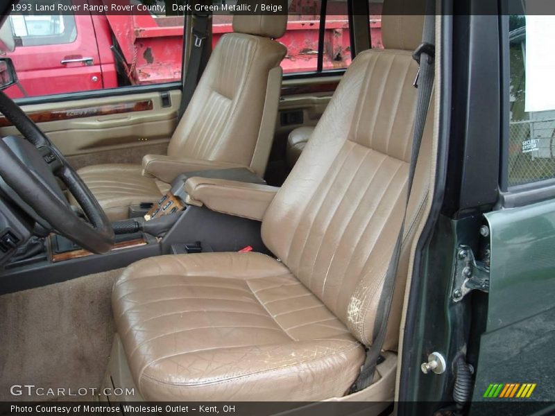 Dark Green Metallic / Beige 1993 Land Rover Range Rover County