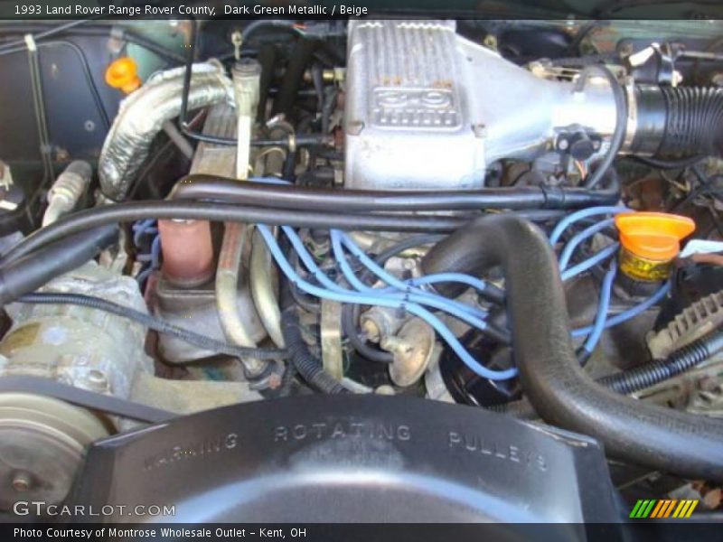 Dark Green Metallic / Beige 1993 Land Rover Range Rover County