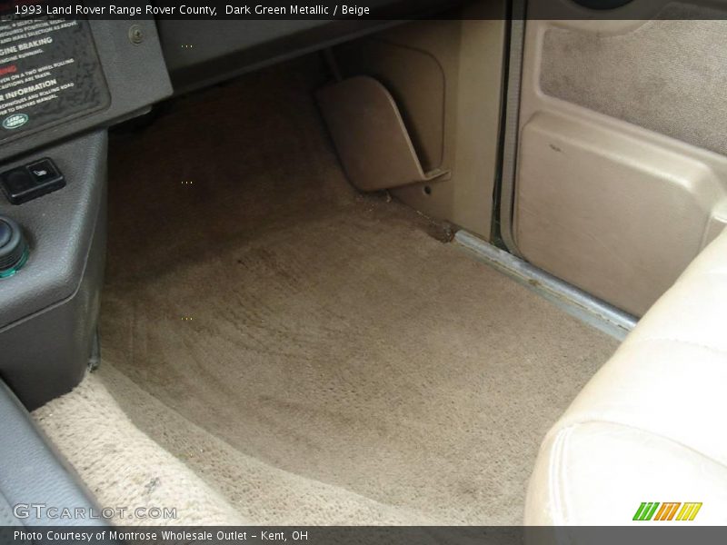 Dark Green Metallic / Beige 1993 Land Rover Range Rover County