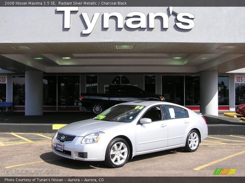 Radiant Silver Metallic / Charcoal Black 2008 Nissan Maxima 3.5 SE