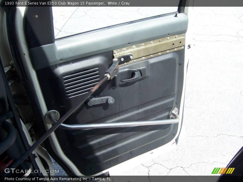 White / Gray 1993 Ford E Series Van E350 Club Wagon 15 Passenger