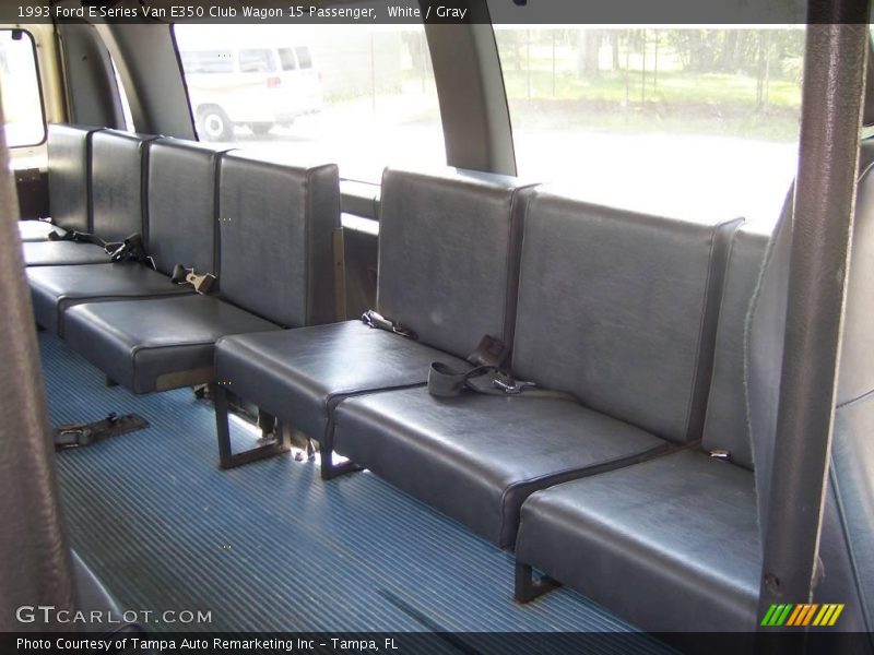 White / Gray 1993 Ford E Series Van E350 Club Wagon 15 Passenger