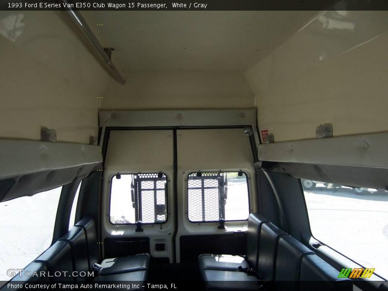 White / Gray 1993 Ford E Series Van E350 Club Wagon 15 Passenger