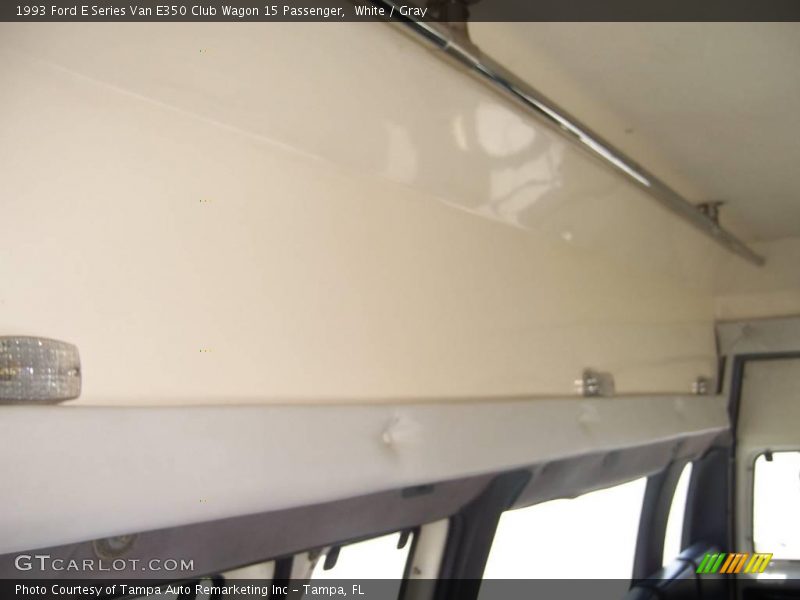 White / Gray 1993 Ford E Series Van E350 Club Wagon 15 Passenger