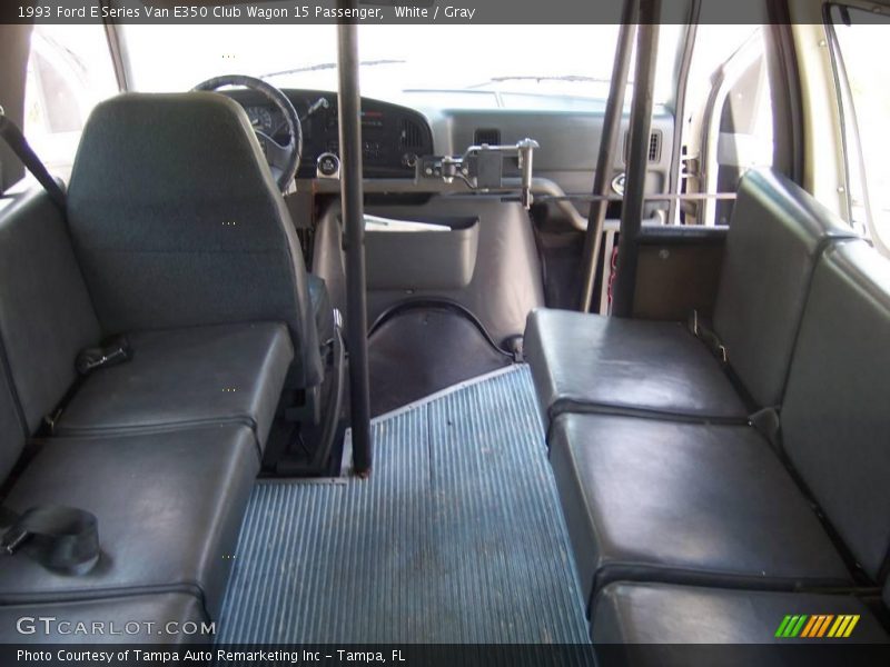 White / Gray 1993 Ford E Series Van E350 Club Wagon 15 Passenger