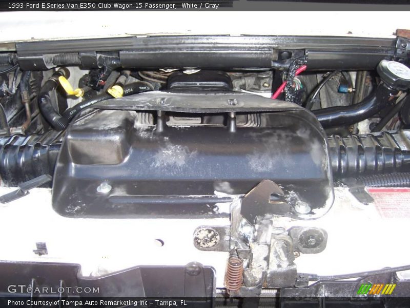 White / Gray 1993 Ford E Series Van E350 Club Wagon 15 Passenger