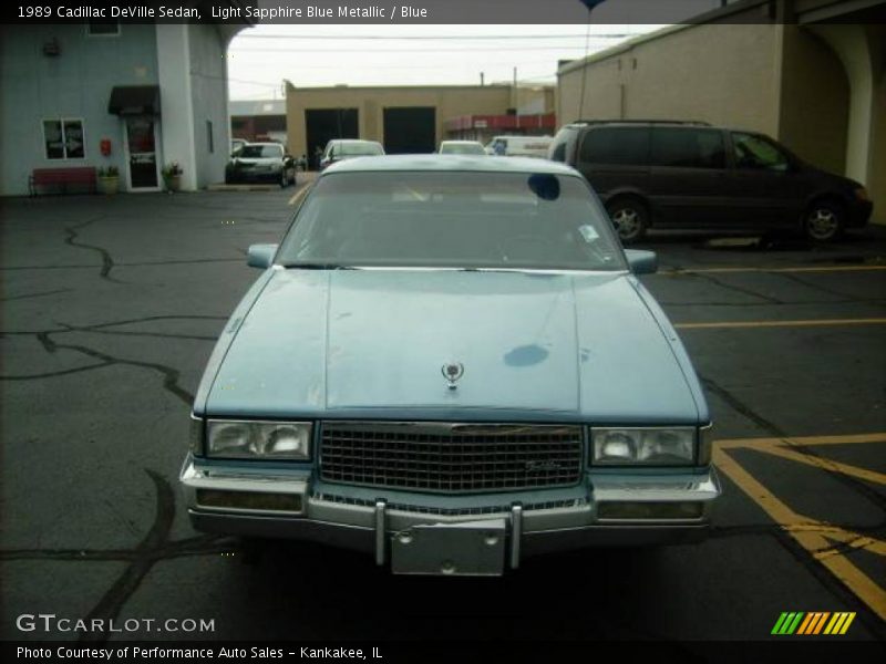 Light Sapphire Blue Metallic / Blue 1989 Cadillac DeVille Sedan
