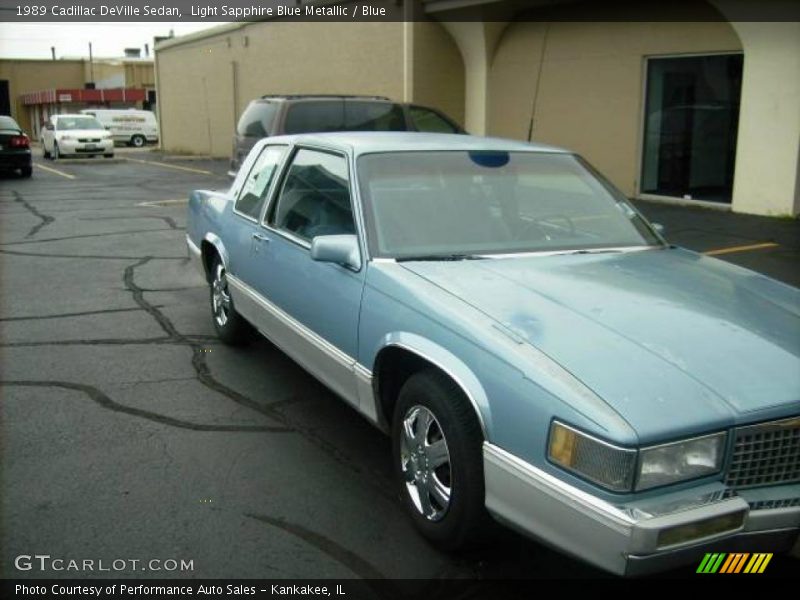 Light Sapphire Blue Metallic / Blue 1989 Cadillac DeVille Sedan