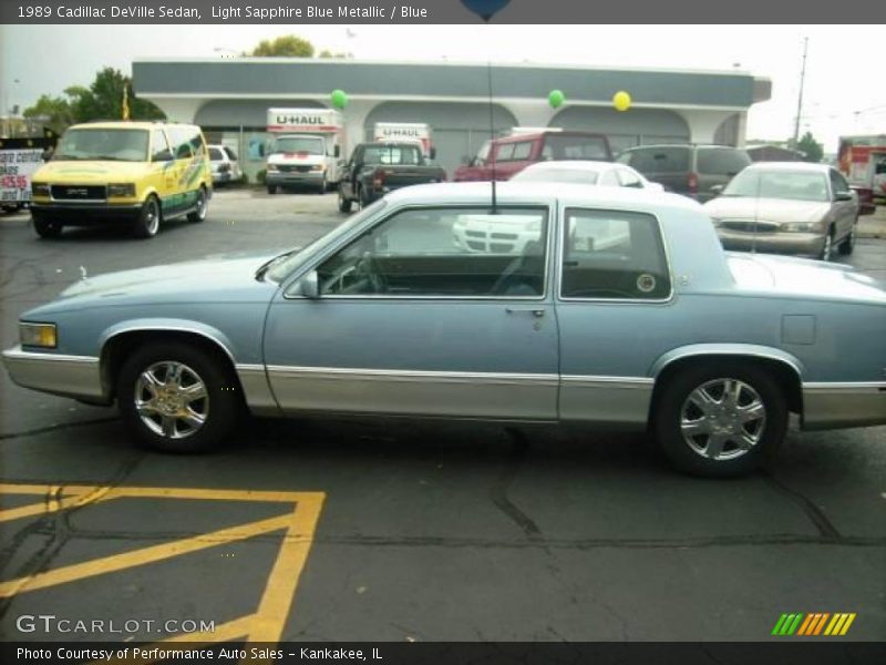 Light Sapphire Blue Metallic / Blue 1989 Cadillac DeVille Sedan
