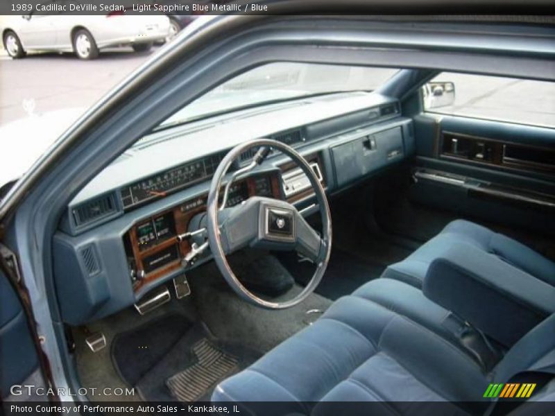 Light Sapphire Blue Metallic / Blue 1989 Cadillac DeVille Sedan