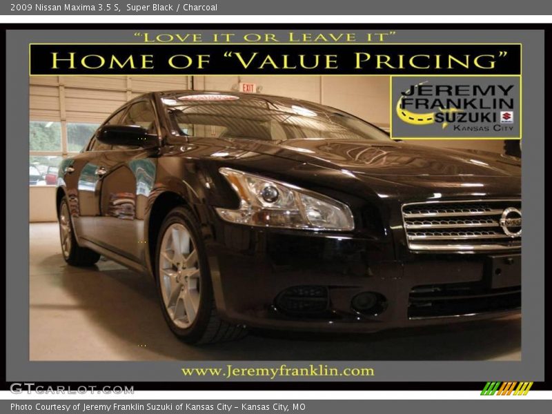 Super Black / Charcoal 2009 Nissan Maxima 3.5 S