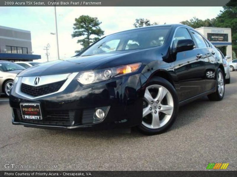 Crystal Black Pearl / Parchment 2009 Acura TSX Sedan