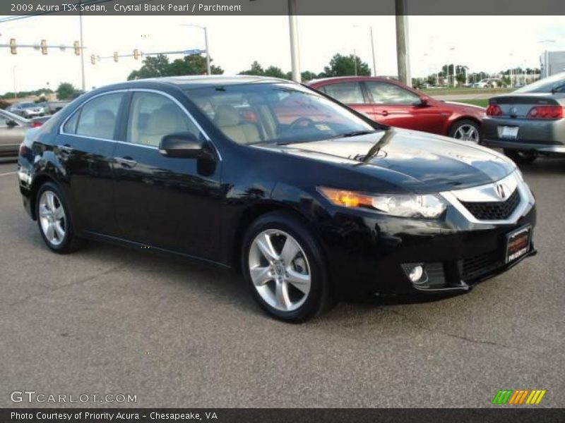 Crystal Black Pearl / Parchment 2009 Acura TSX Sedan