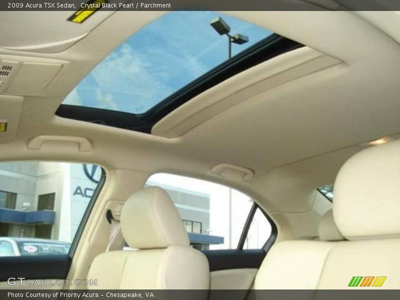 Crystal Black Pearl / Parchment 2009 Acura TSX Sedan