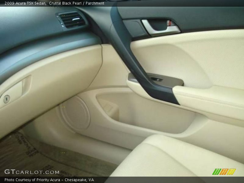 Crystal Black Pearl / Parchment 2009 Acura TSX Sedan