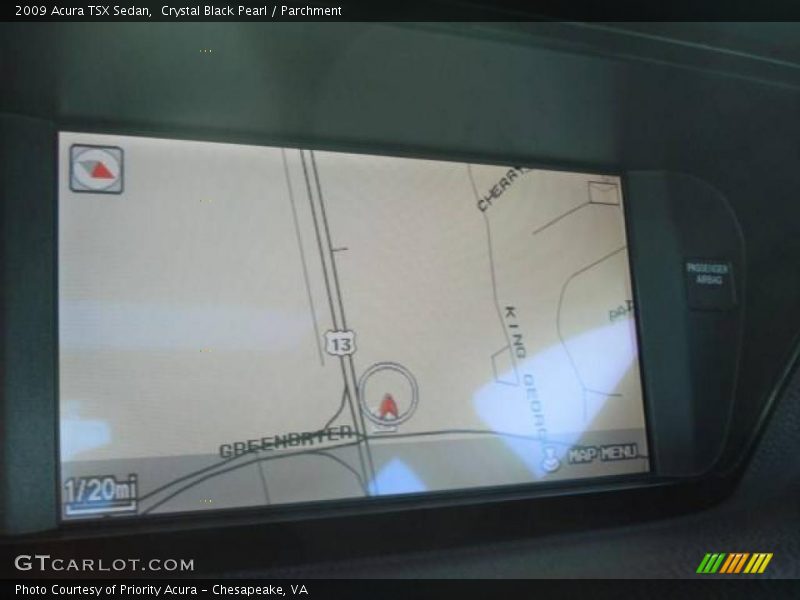 Crystal Black Pearl / Parchment 2009 Acura TSX Sedan