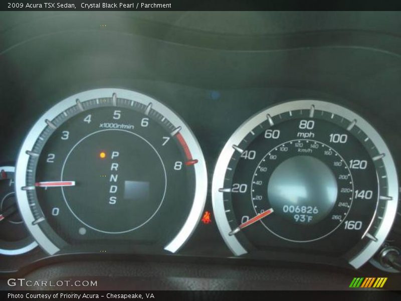 Crystal Black Pearl / Parchment 2009 Acura TSX Sedan