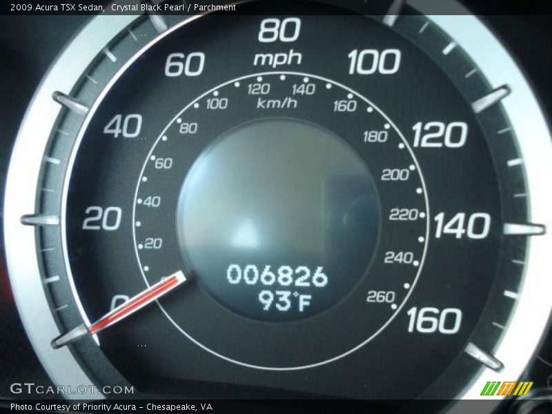 Crystal Black Pearl / Parchment 2009 Acura TSX Sedan