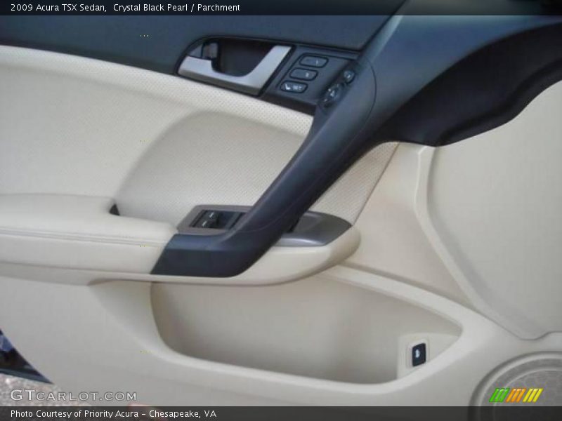 Crystal Black Pearl / Parchment 2009 Acura TSX Sedan