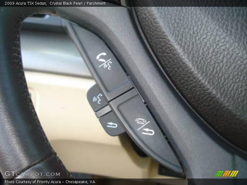 Crystal Black Pearl / Parchment 2009 Acura TSX Sedan