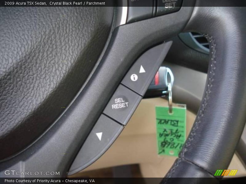 Crystal Black Pearl / Parchment 2009 Acura TSX Sedan