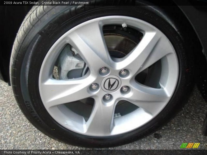 Crystal Black Pearl / Parchment 2009 Acura TSX Sedan