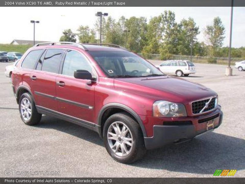 Ruby Red Metallic / Taupe/Light Taupe 2004 Volvo XC90 T6 AWD