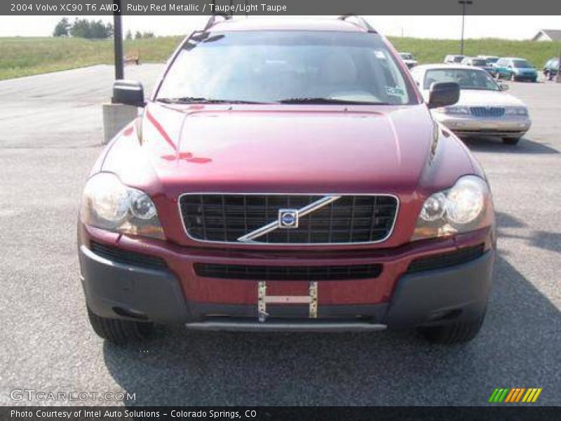 Ruby Red Metallic / Taupe/Light Taupe 2004 Volvo XC90 T6 AWD