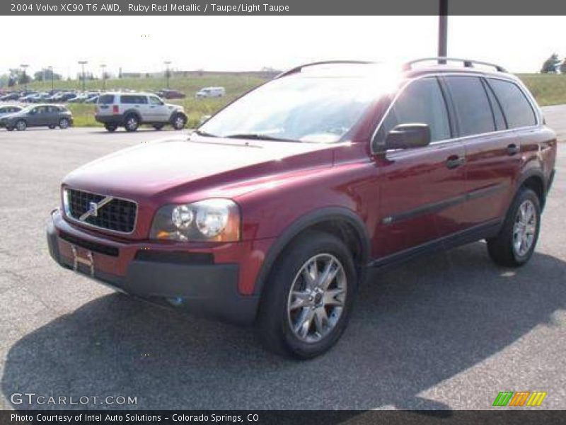 Ruby Red Metallic / Taupe/Light Taupe 2004 Volvo XC90 T6 AWD