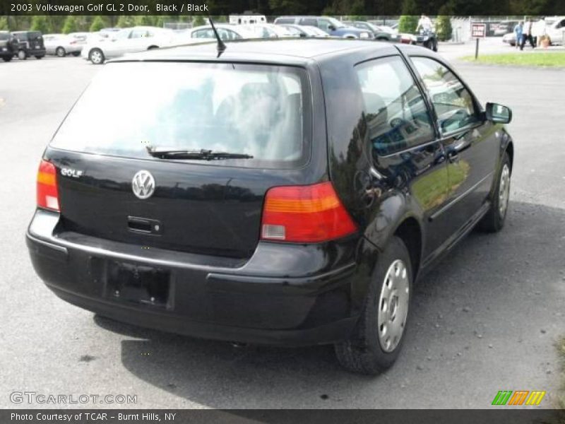Black / Black 2003 Volkswagen Golf GL 2 Door
