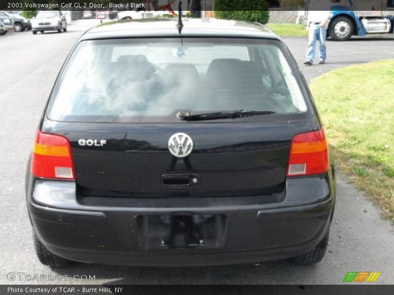 Black / Black 2003 Volkswagen Golf GL 2 Door