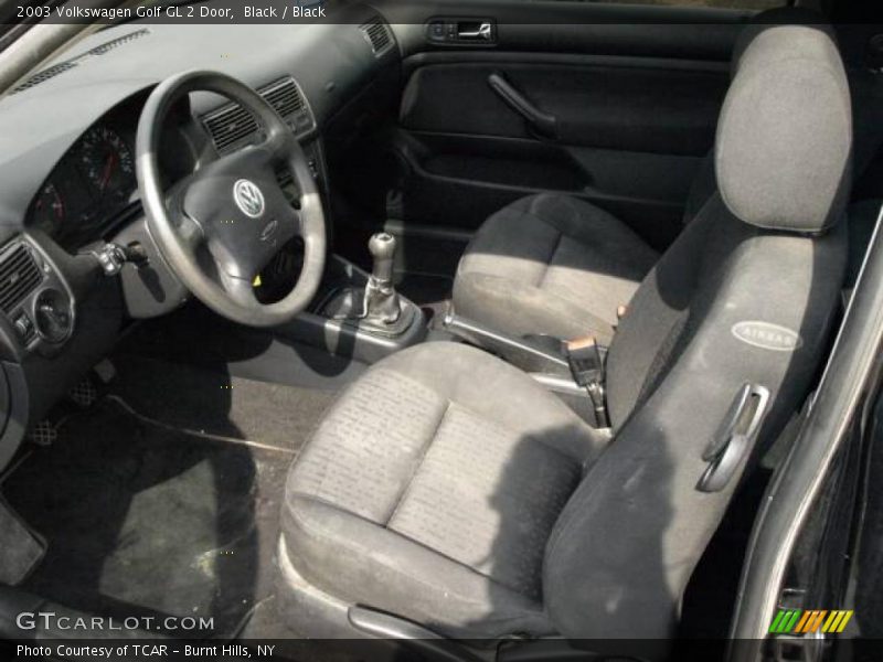 Black / Black 2003 Volkswagen Golf GL 2 Door