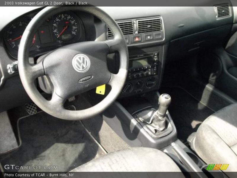 Black / Black 2003 Volkswagen Golf GL 2 Door