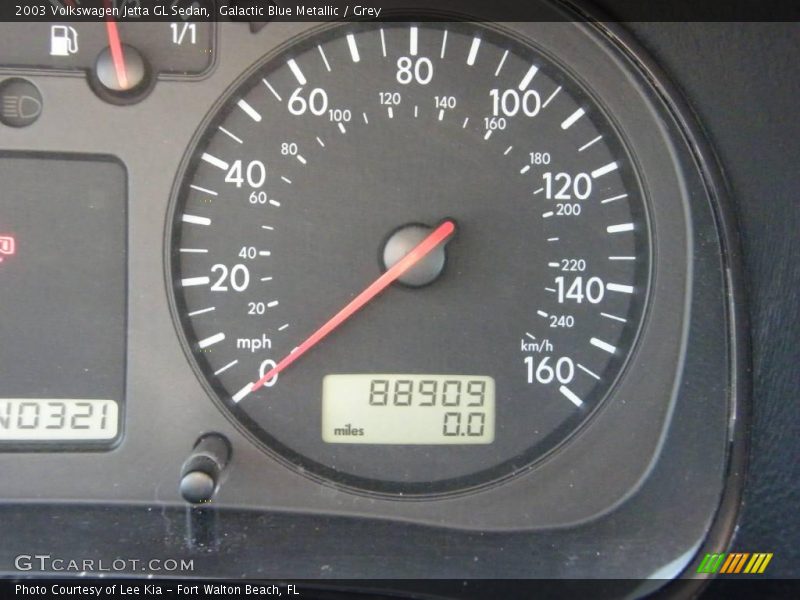 Galactic Blue Metallic / Grey 2003 Volkswagen Jetta GL Sedan