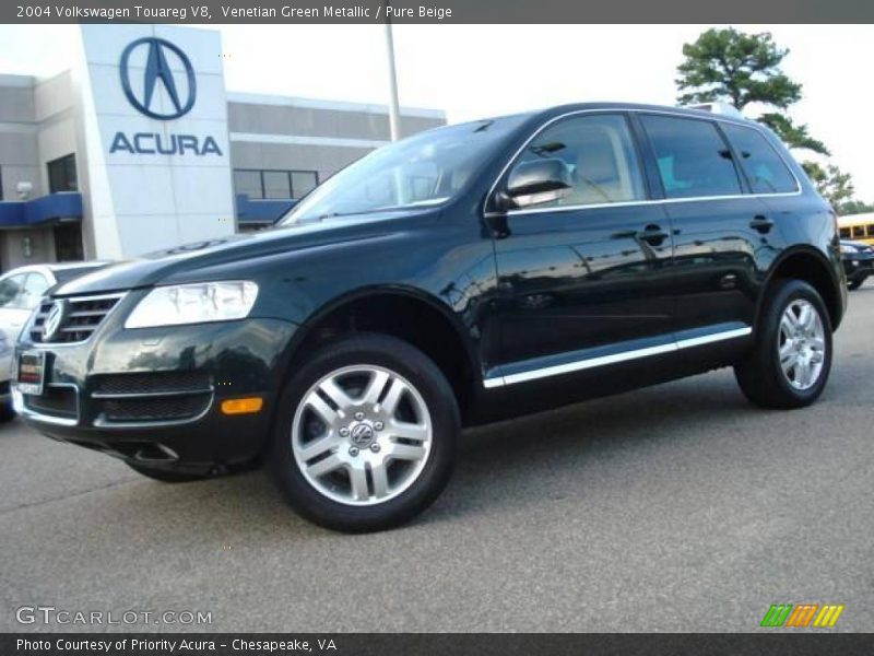 Venetian Green Metallic / Pure Beige 2004 Volkswagen Touareg V8