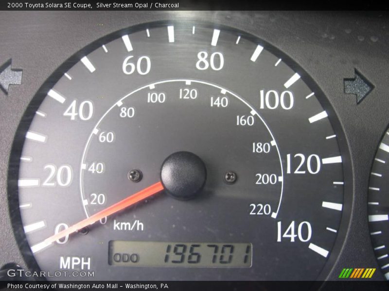 Silver Stream Opal / Charcoal 2000 Toyota Solara SE Coupe