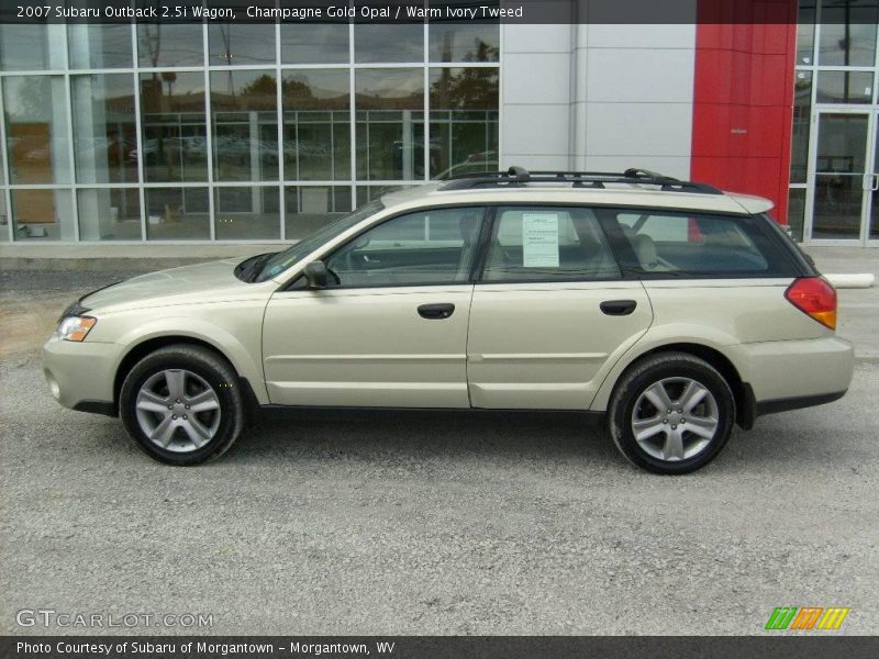 Champagne Gold Opal / Warm Ivory Tweed 2007 Subaru Outback 2.5i Wagon