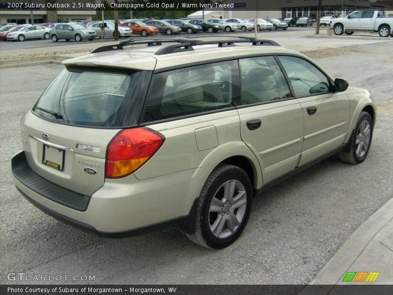 Champagne Gold Opal / Warm Ivory Tweed 2007 Subaru Outback 2.5i Wagon