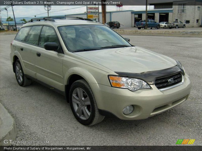 Champagne Gold Opal / Warm Ivory Tweed 2007 Subaru Outback 2.5i Wagon