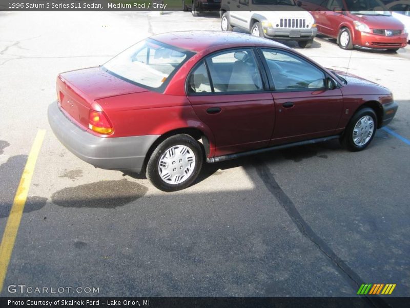 Medium Red / Gray 1996 Saturn S Series SL1 Sedan
