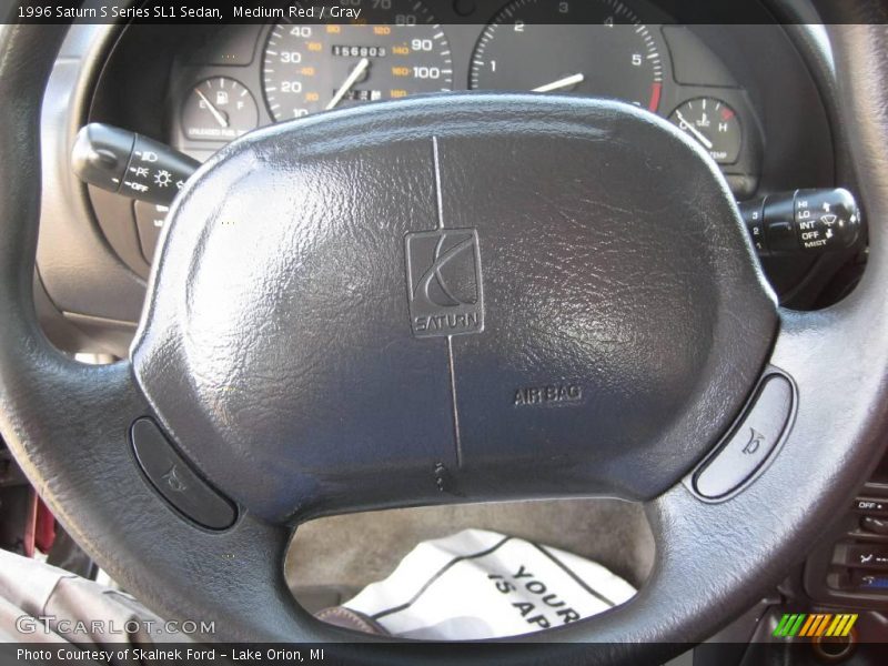 Medium Red / Gray 1996 Saturn S Series SL1 Sedan