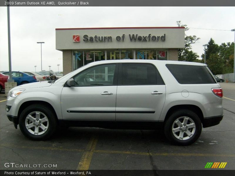 Quicksilver / Black 2009 Saturn Outlook XE AWD