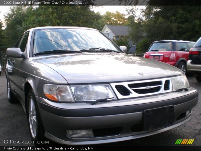 Steel Gray / Charcoal Gray 2002 Saab 9-3 SE Sedan